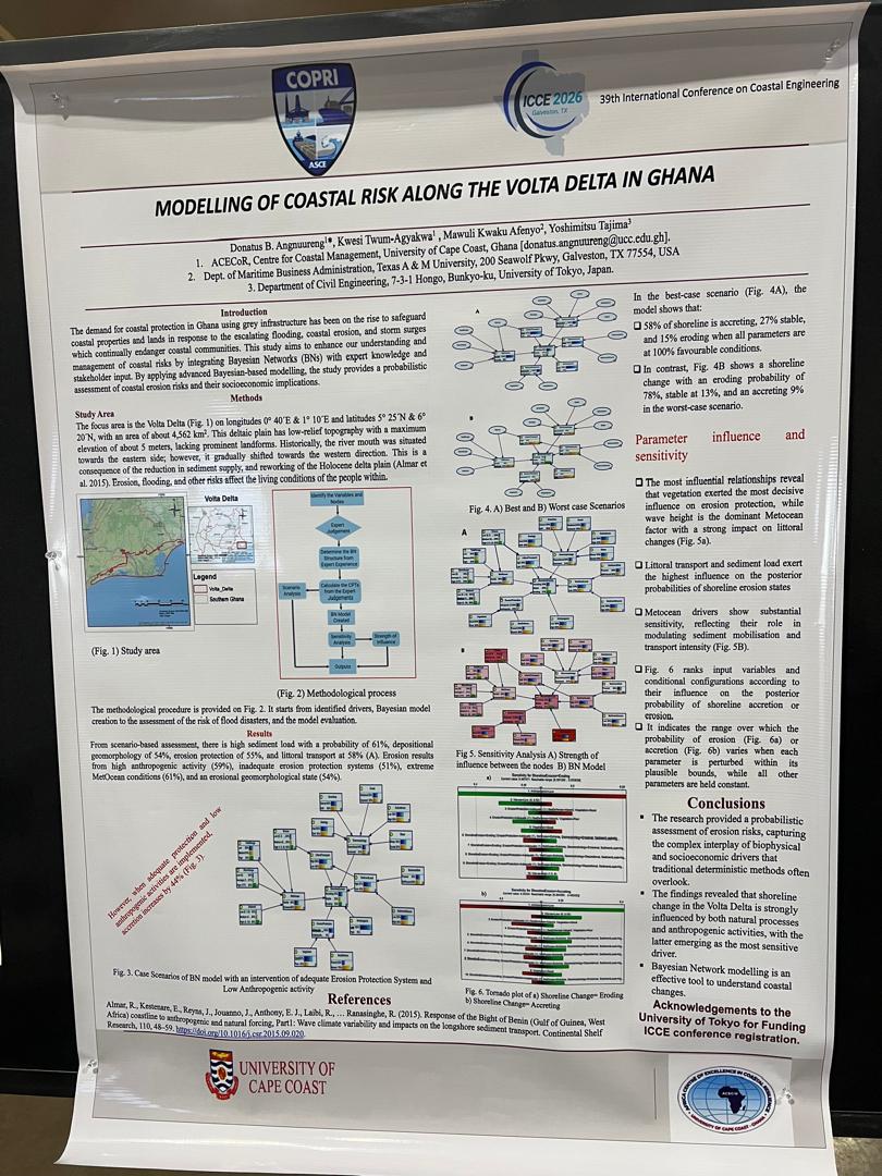 CCM-ACECoR Research and Grants Coordinator Elected Africa Representative on Coastal Engineering Research Council Early Career Subcommittee