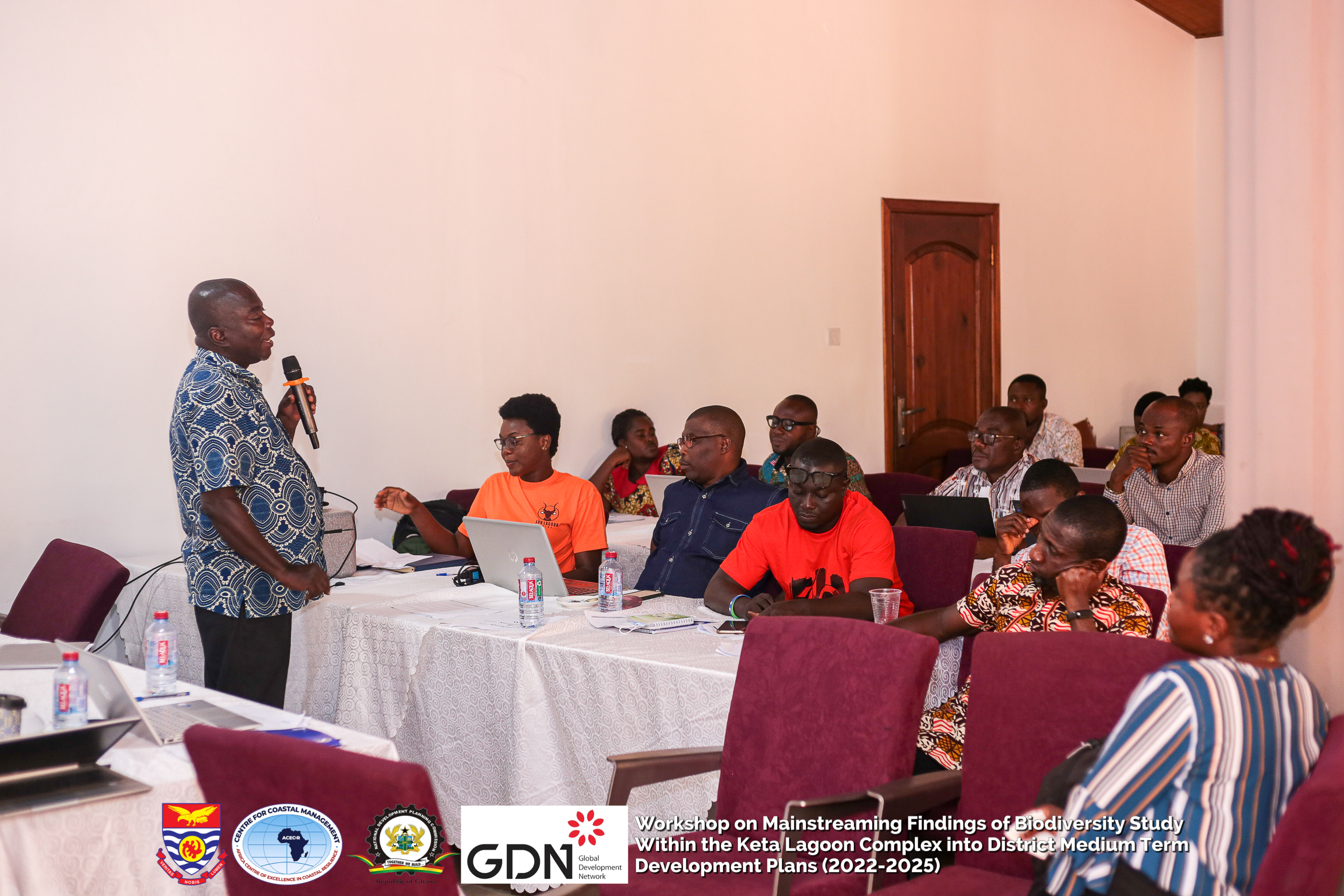 Dr. Opare-Djan making a presentation at the workshop 